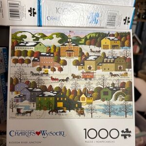 Buffalo David Bitton Puzzle - Winter Village Scene